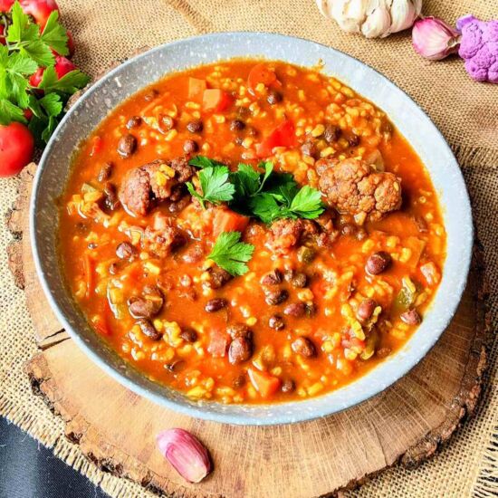 Adzuki Bean Stew with Brown Rice
