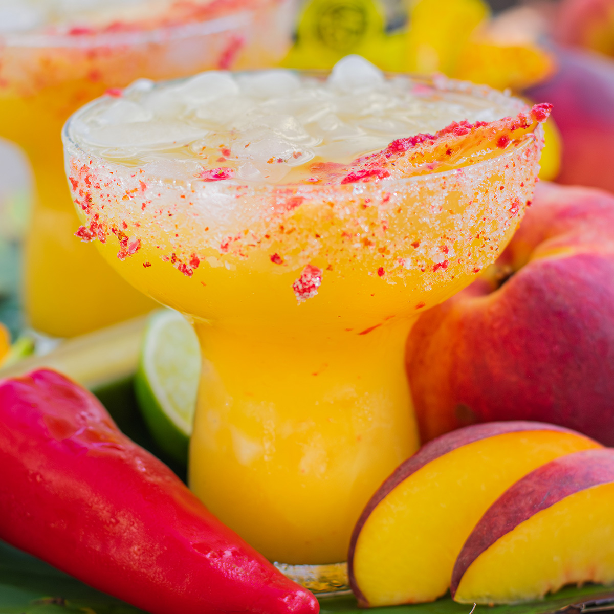 Spicy Peach Mocktail Margarita