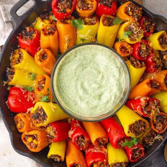Stuffed Mini Peppers with Rice