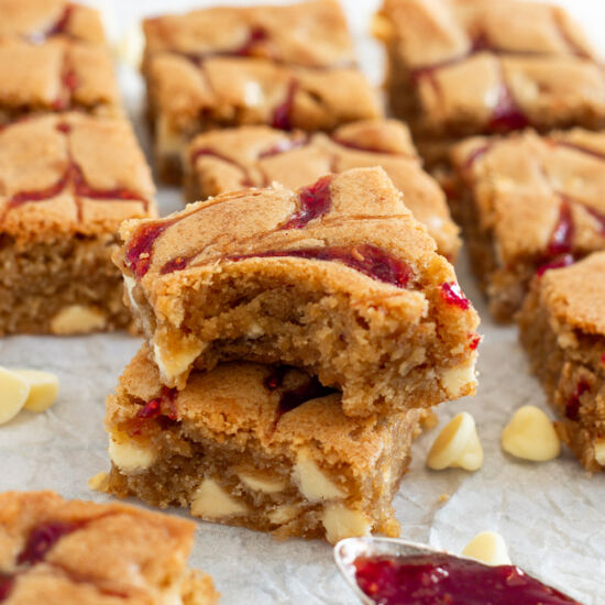 Raspberry Jam Blondies