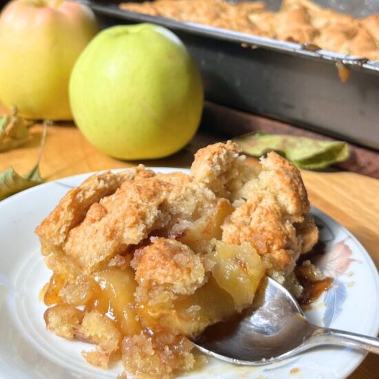 The Best Sourdough Apple Cobbler