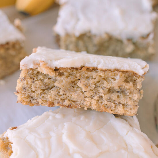 Frosted Banana Bread Bars