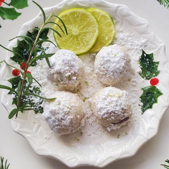 Key Lime Snowball Cookies