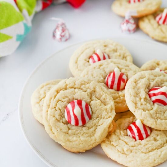Peppermint Kiss Sugar Cookies