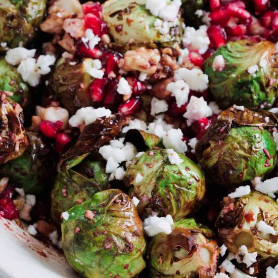 Air Fryer Brussel Sprouts with Feta