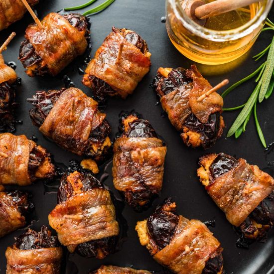 Bacon Wrapped Stuffed Dates