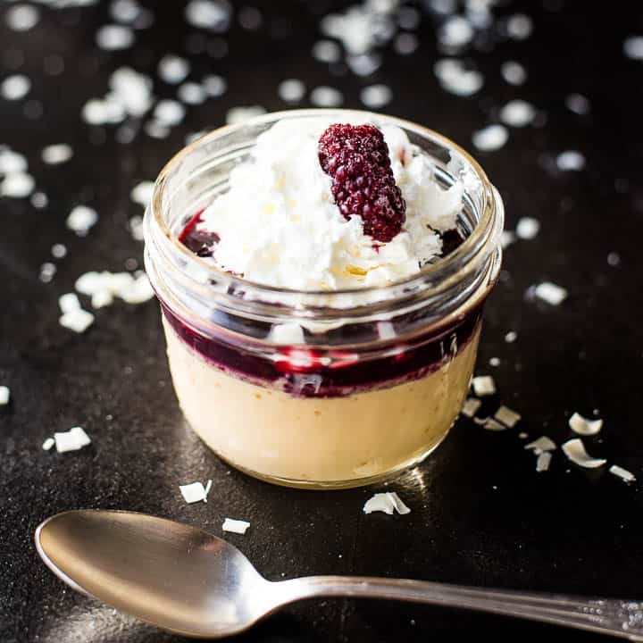 Blackberry Chocolate Pots de Creme