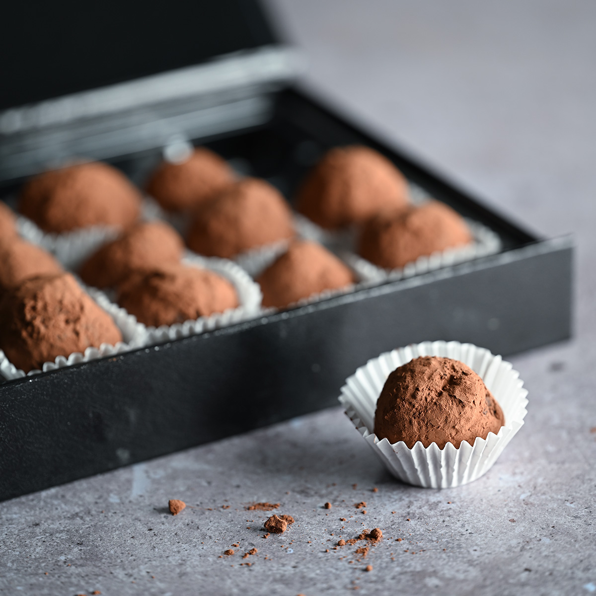 Classic Dark Chocolate Truffles