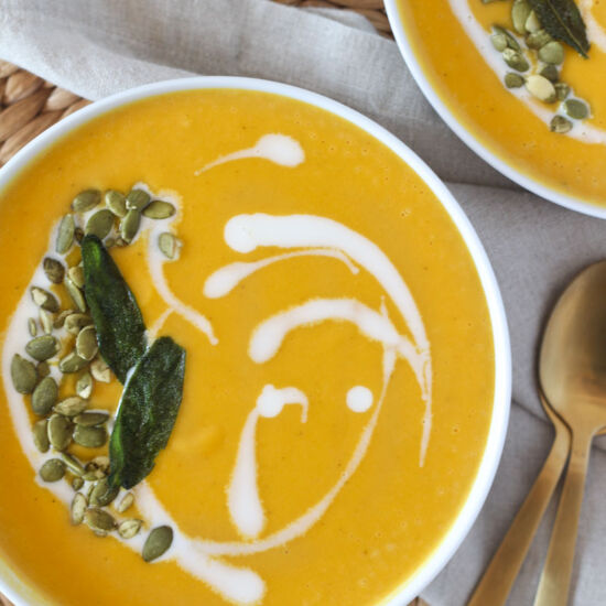Roasted Butternut Squash Apple Soup