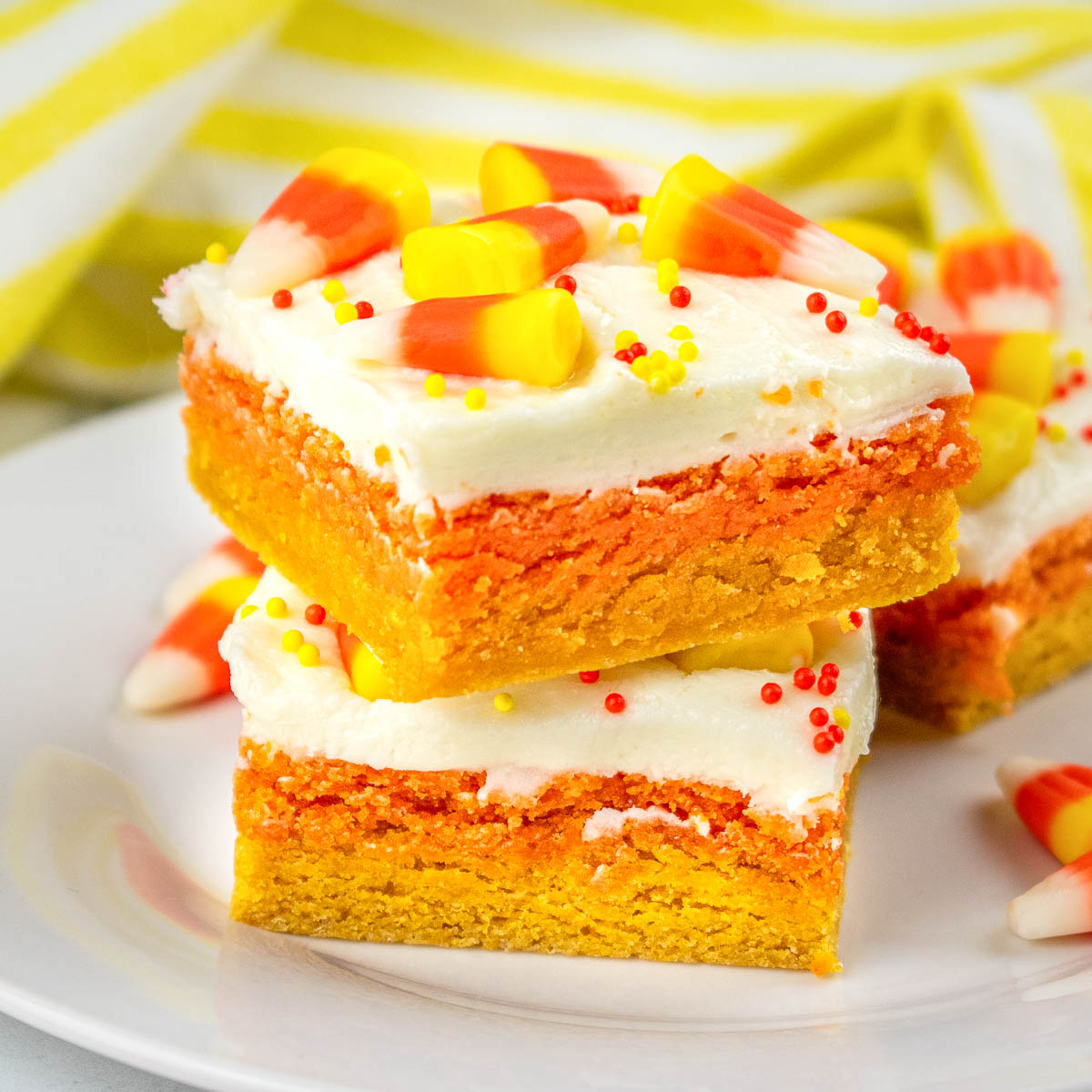 Candy Corn Sugar Cookie Bars