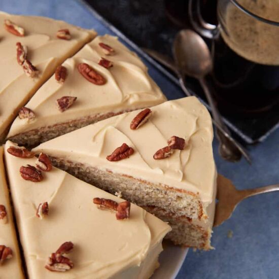 Southern Caramel Cake with Pecans