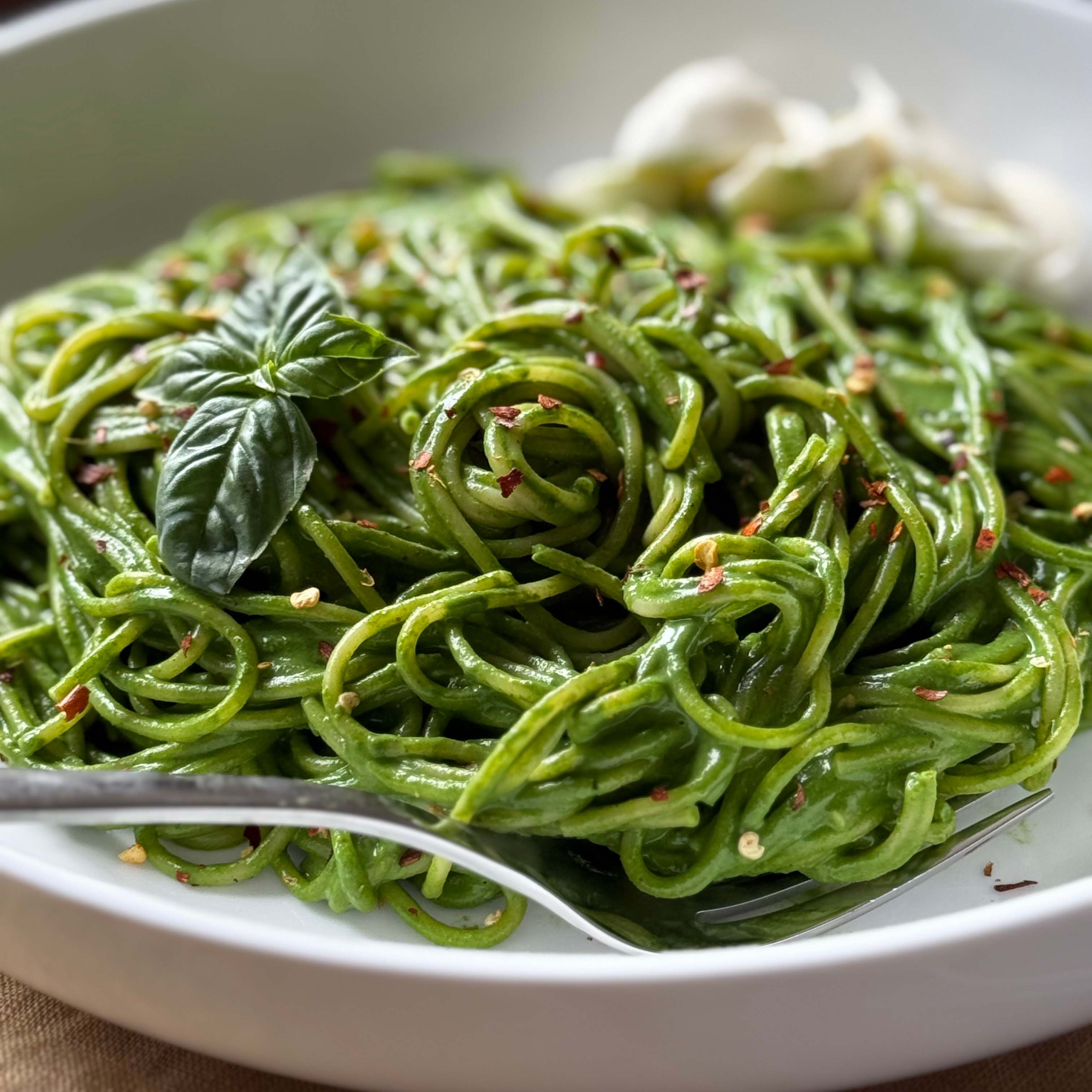 Pasta in Spinach Sauce