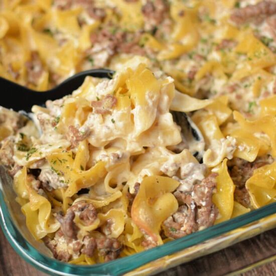 Creamy Beef Stroganoff Casserole