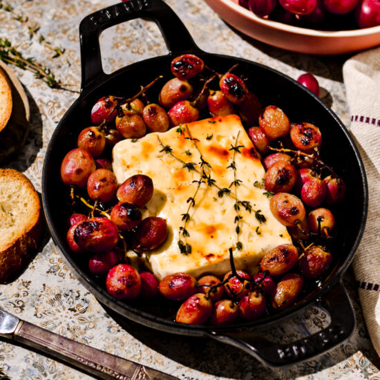 Easy Baked Feta with Grapes