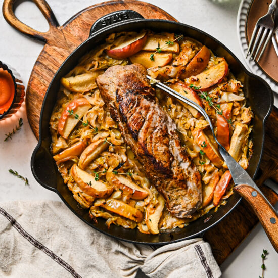 Pork Loin with Cabbage & Apples