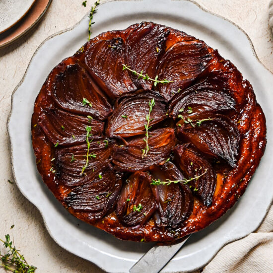 Red Wine Onion Tarte Tatin