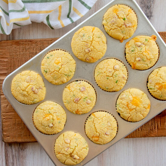 Ham, Cheddar, Jalapeño Corn Muffin