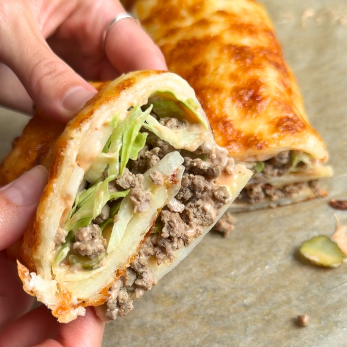 Healthier Big Mac Potato Roll