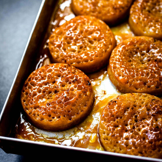 Honey Butter Crumpets