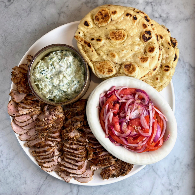 Pork Souvlaki with Flatbreads