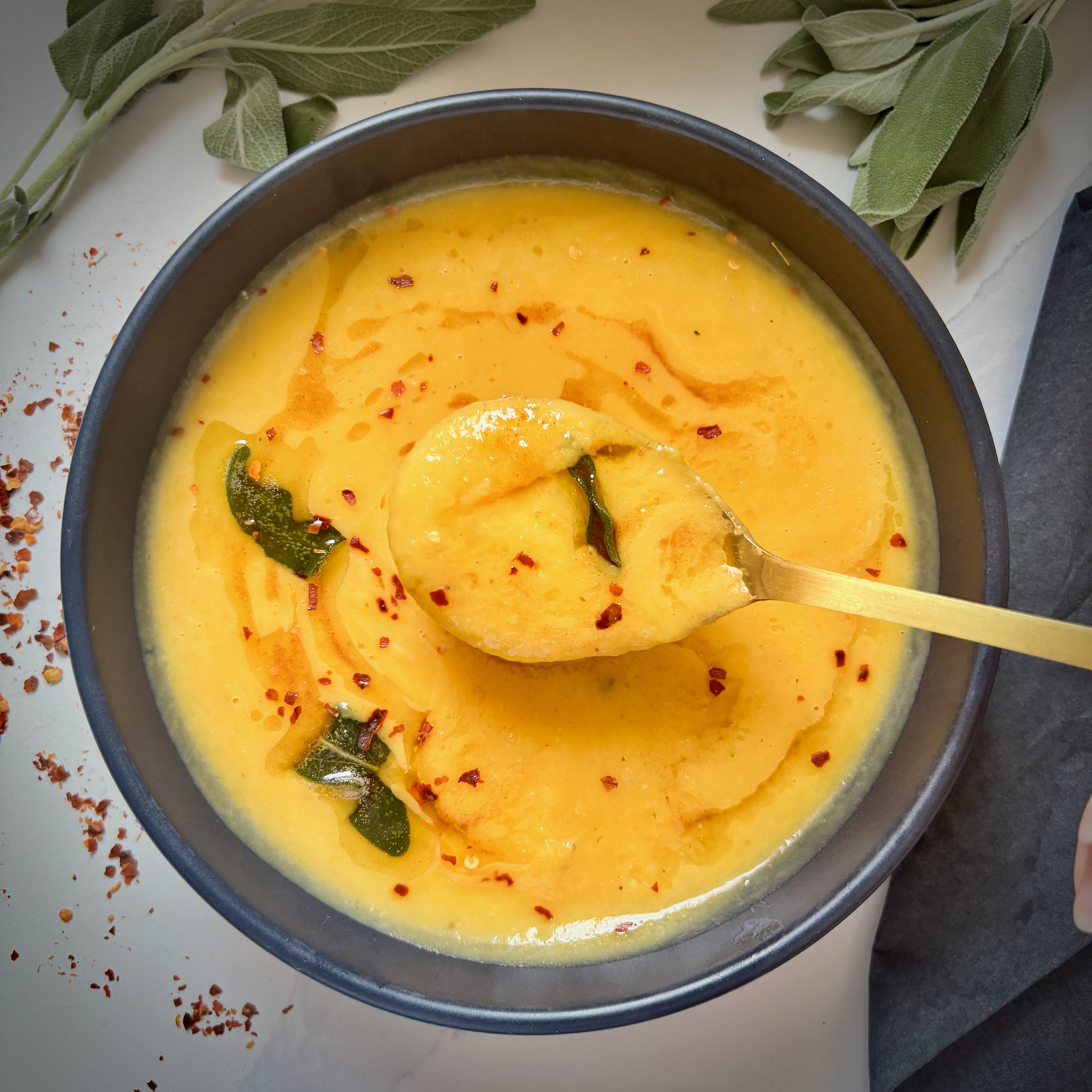 Sheet Pan Butternut Squash Soup