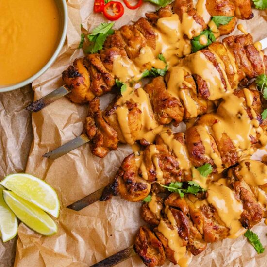 Grilled Chicken Satay Skewers