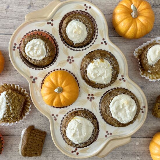 Healthy Pumpkin Cream Cheese Muffins