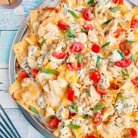 Spinach Dip Crab Nachos