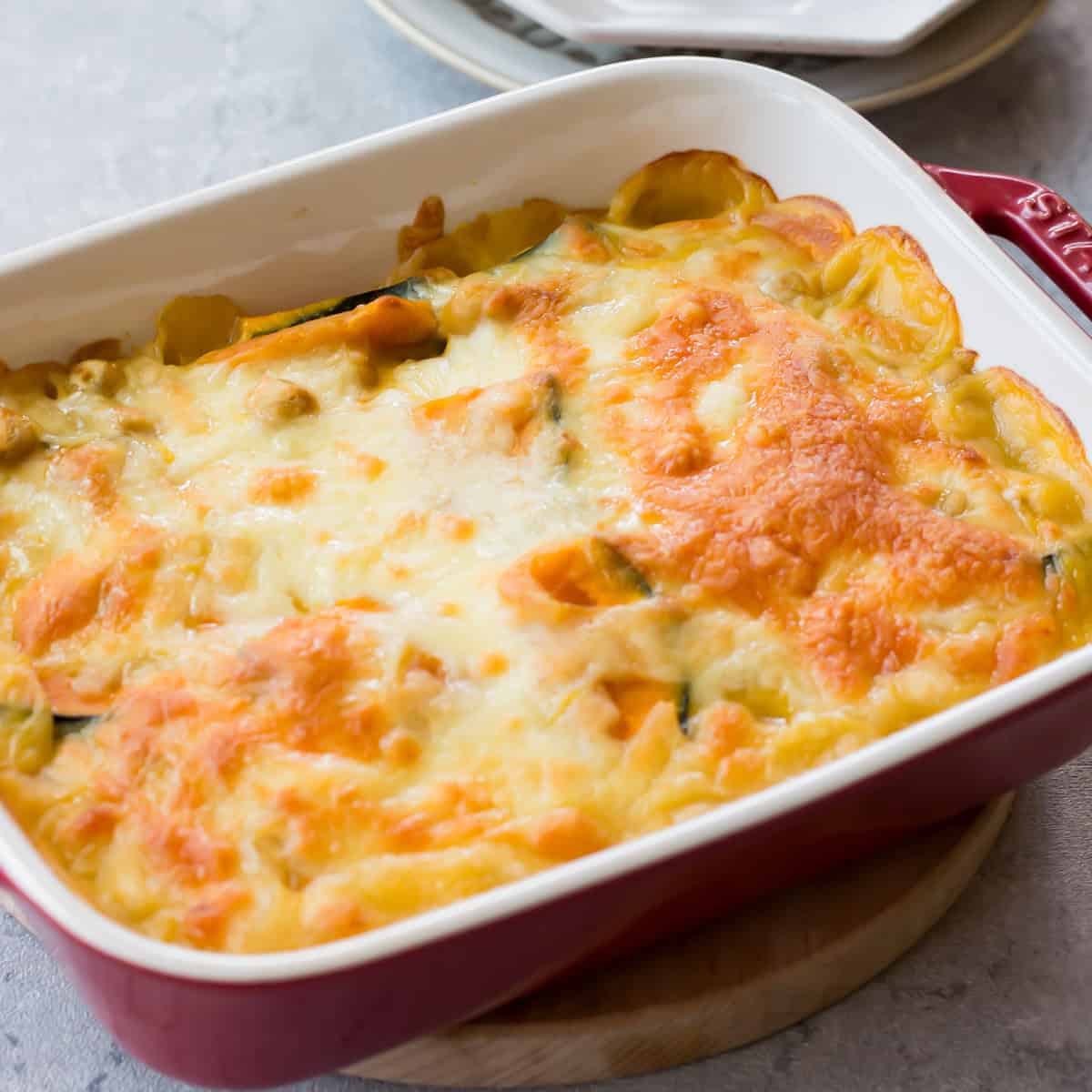 Baked Pumpkin Gratin with Cheese