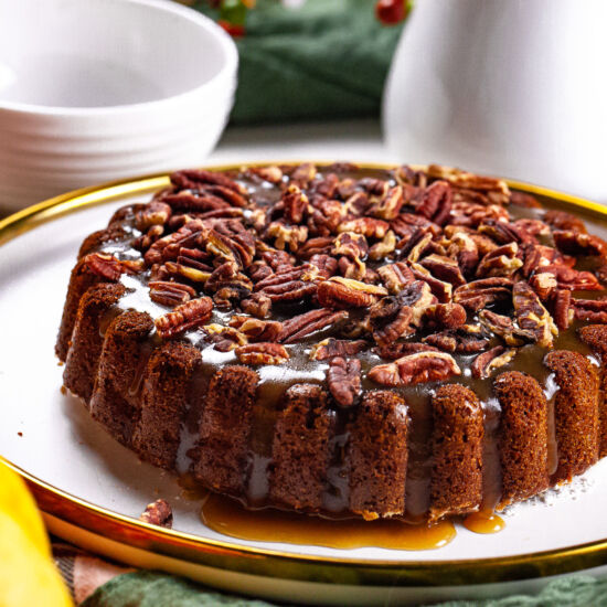 Caramel Pecan Pumpkin Cake
