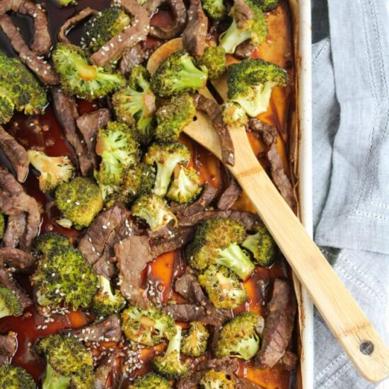 Sheet Pan Beef and Broccoli
