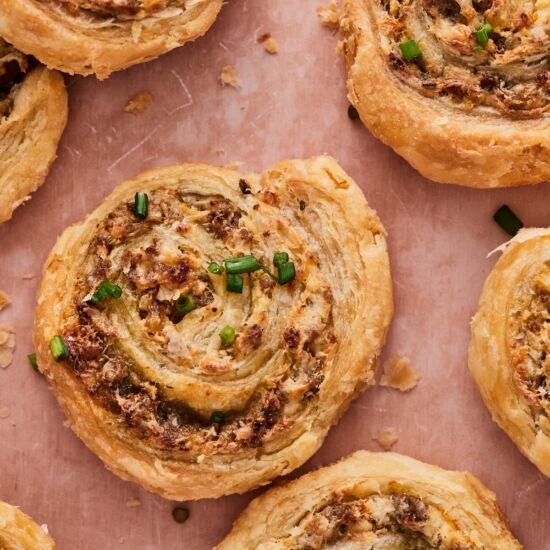 Gruyere & Sausage Pinwheels