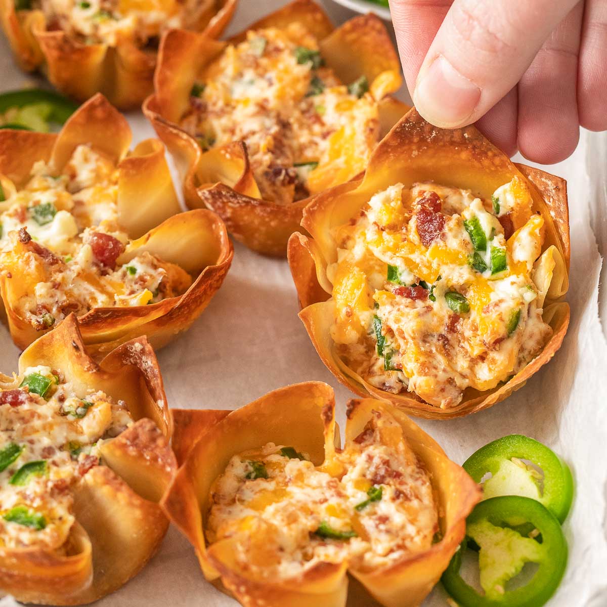 Jalapeno Popper Wonton Cups