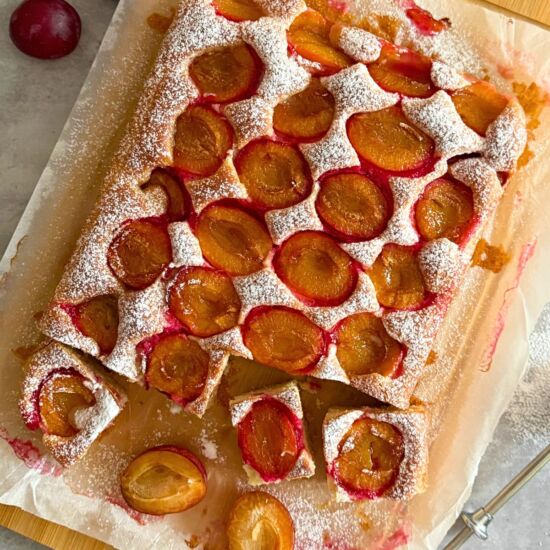 Moist & Easy Kefir Plum Cake