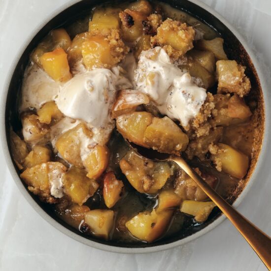 Miso Caramel Apple & Pear Crumble