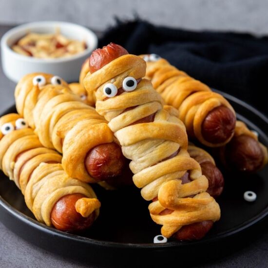 Halloween Air Fryer Hot Dog Mummies