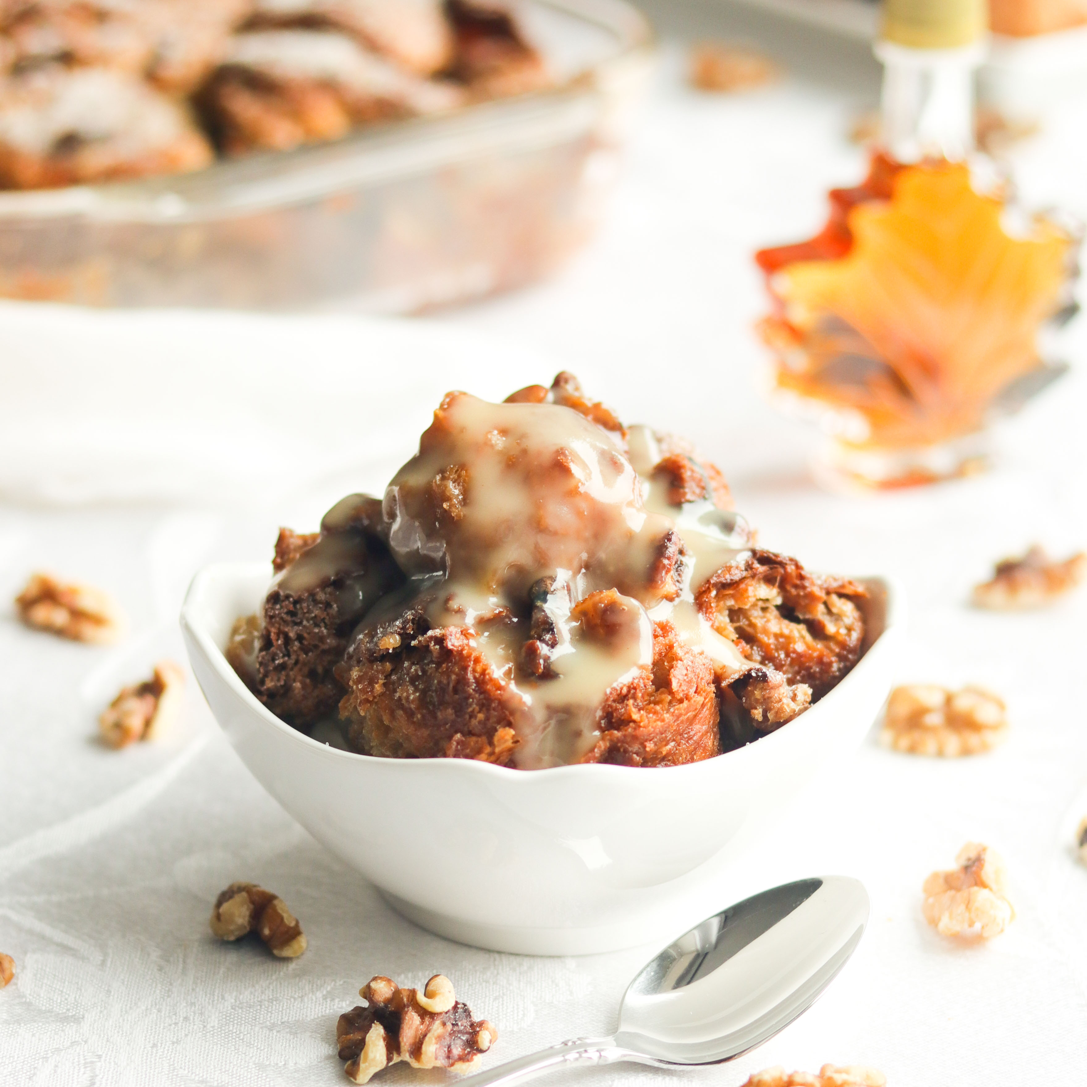 Maple Walnut Bread Pudding