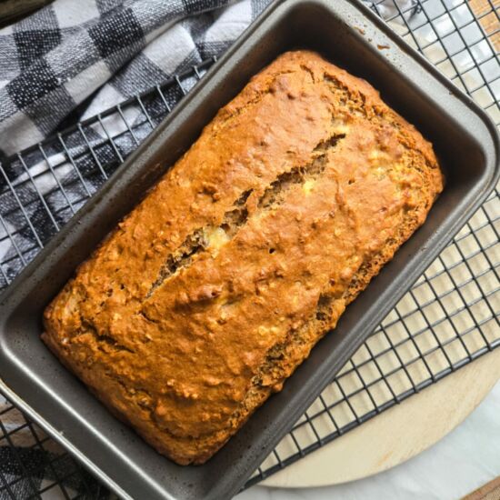 Ma’s Maple Pecan Banana Oat Bread