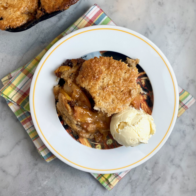 Brown Butter Peach Cobbler