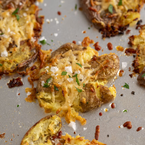 Parmesan Smashed Potatoes