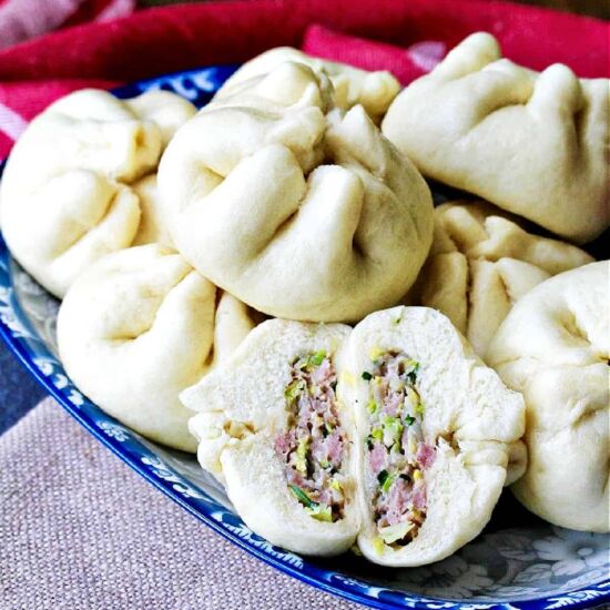 Pork and Chinese Chive Steamed Buns