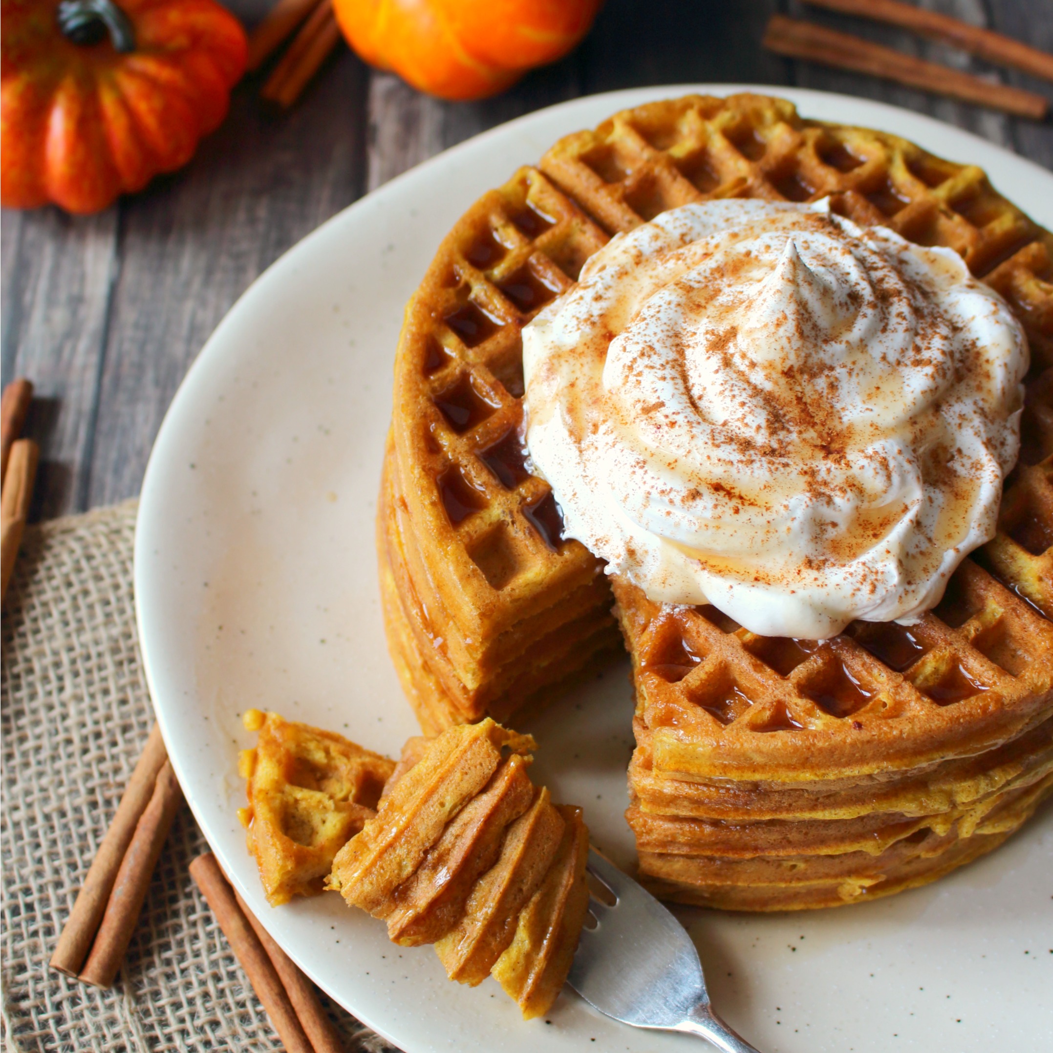 Pumpkin Spice Waffles