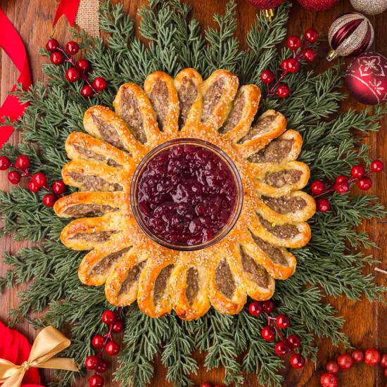 Sausage Roll Wreath