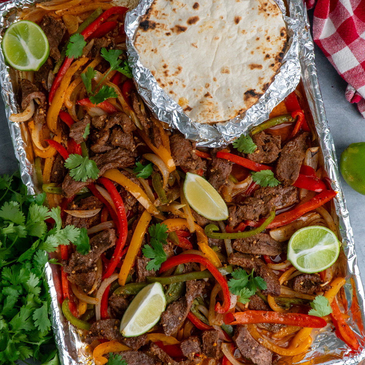 Sheet Pan Steak Fajitas