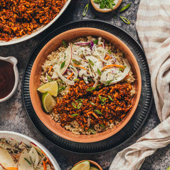 Shredded BBQ Tofu Bowls