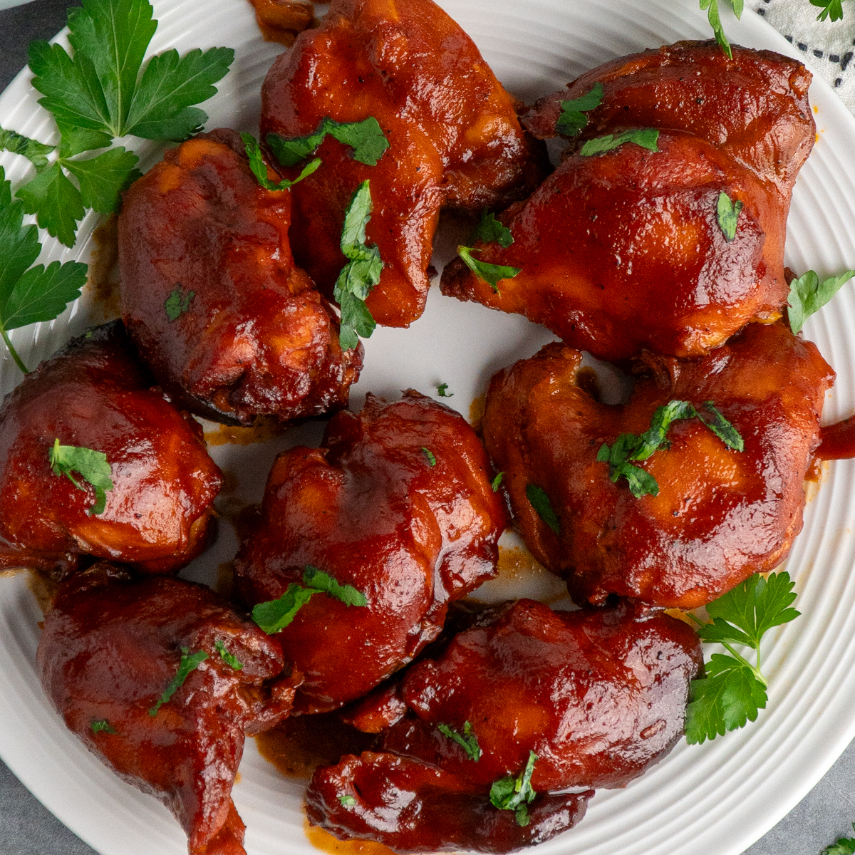 Slow Cooker BBQ Chicken Thighs
