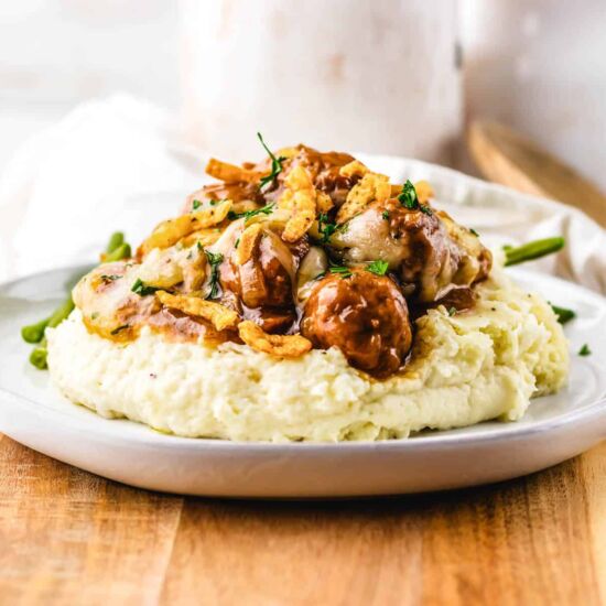 Slow Cooker French Onion Meatballs