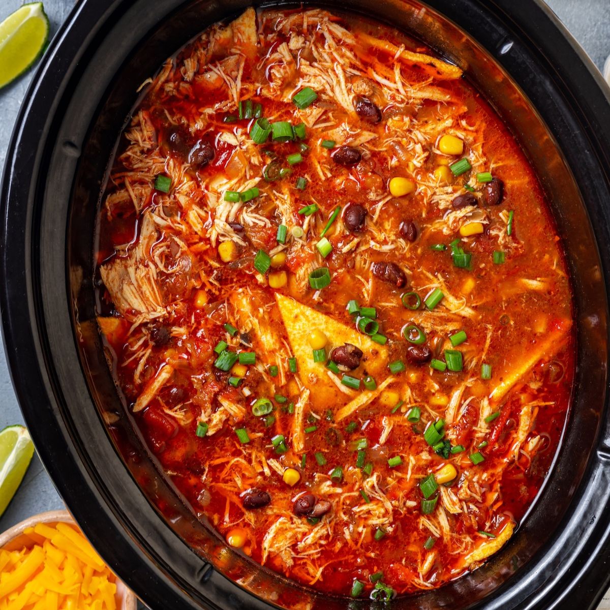 Slow Cooker Chicken Enchilada Soup
