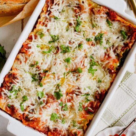 Spinach & Mushroom Lasagna