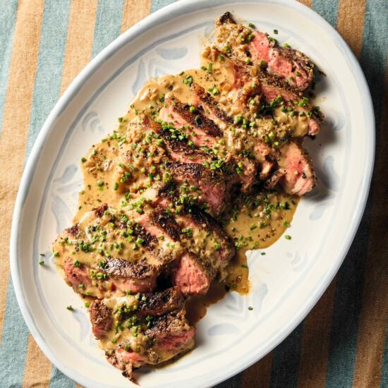 Porcini-Seasoned Steak au Poivre